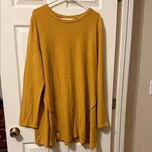 Elegant Mustard Long Sleeve Tunic